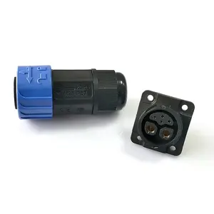 Venda quente Preço de Fábrica M23 6 Pin 2 + 4 Conector Impermeável Bicicleta Bateria Descarga 6 Pin ev carregador conectores Para E Bike