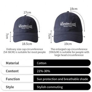 Casquette de baseball unisexe à visière large, en tissu souple, de haute qualité, pour l'extérieur - Product Image 3
