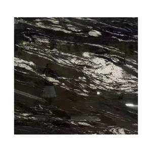 Pierre naturelle noire cambrienne de luxe dalle de marbre italien poli Diano Royal carreaux de sol d'intérieur dalle de marbre noir - Product Image 1