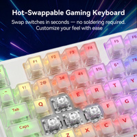 Teclado Mecánico Programable por IA Flux 87 Blanco, 87 Teclas TKL, Interruptor Magnético de Efecto Hall, Montaje Gasket, RGB, Rapid Trigger, USB-C