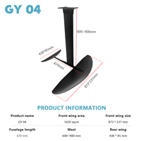 Hydrofoil GY 04 Karbon Lengkap untuk Air Tenang, Wing Foil Surf Mudah Meluncur, Kontrol Stabil, Tahan Lama & Tahan Air