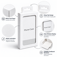 Boîte d'emballage personnalisée pour coque de téléphone avec fermetures auto-agrippantes, doublure en éponge, design pliable pour avion, logo embossé or