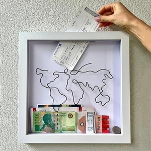 Vente en gros Boîte d'archives d'aventure avec fente sur le dessus Boîte à souvenirs pour billets <span class=keywords><strong>de</strong></span> voyage <span class=keywords><strong>de</strong></span> film - Product Image 1