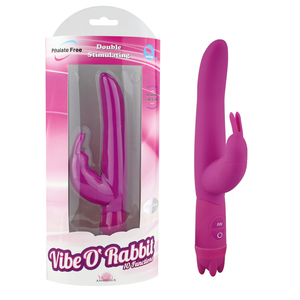 Vibratore a 10 funzioni <span class=keywords><strong>Vibe</strong></span>-O coniglio con 10 modalità di Escalation delle pulsazioni in Silicone impermeabile addominali disponibili in rosa viola blu - Product Image 6