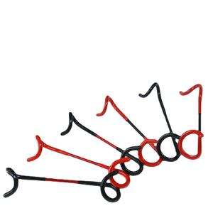 Support de lampe en aluminium 21 cm noir et rouge avec double crochet pour éclairage de tente de camping et rangement extérieur - Product Image 3