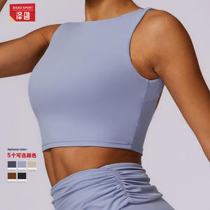 Soutien-gorge de sport Zechuang Yoga à haute intensité, effet push-up, séchage rapide, tailles SMLXL, couleur unie, en nylon, pour le fitness - Product Image 5