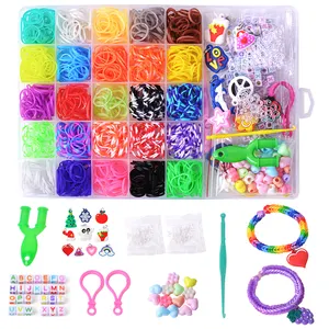 Wholesale Kids Toys DIY Handmade Rubber Bands Beads Box DIY Craft Kit Loom Bands