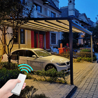 Auvent rétractable motorisé personnalisé de luxe avec cadre enduit de poudre de toit en aluminium imperméable pour terrasses de jardin extérieures