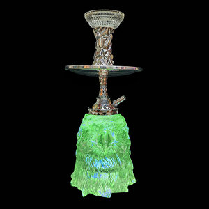 LED Light Luxury Mirror One Hose Hookah Set 11'' Small Shisha Portable <strong>Plastic</strong> <strong>Mini</strong> Hukka Pipe Bowl Accessories Gift Box - Product Image 4