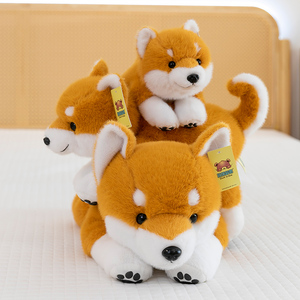 Nuevos juguetes de piel de animales de peluche-Figuras lindas de perro <span class=keywords><strong>Shiba</strong></span> <span class=keywords><strong>Inu</strong></span> para regalos de niños - Product Image 1