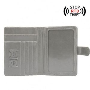 Custom Logo RFID Blocking Leather <b>Passport</b> Holder <b>Wallet</b> - Travel Card Case Accessories for Men & Women - Product Image 2
