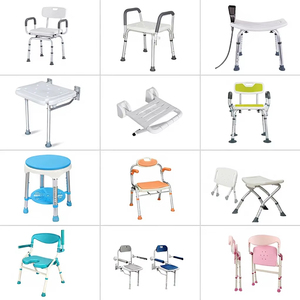 KSMED Bath Chair for Disabled KSM-SC Green Color Non slip Bathroom Chair <b>Bench</b> Stool Bath Chair with Backrest Arm - Product Image 5