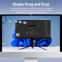 AJAZZ AKP05E PRO Studio Controller 10 Tombol LCD 4 Kenop Pad Makro yang Dapat Disesuaikan untuk Pengeditan Video Streaming Produksi Musik