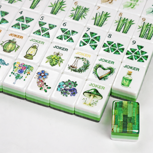 Acrylic Luxury Wizard Oz New Pattern Emerald Green Custom-engraved 4-layer American <b>Mahjong</b> <b>Set</b> <b>Mahjong</b> Tiles for Entertainment - Product Image 1