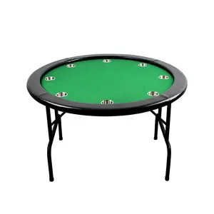 Yh Fabriek Fabricage 48 Inch Casino Draagbare 1 Laag Houten Klaptafels Met Bekerhouder