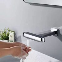 Robinet à capteur automatique avec distributeur de savon intégré 2 en 1 pour lavabo de salle de bain