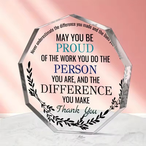 Plaque en acrylique personnalisée en forme de cœur créative, souvenir pour maman, <span class=keywords><strong>d</strong></span>écoration de bureau, cadeau de Noël - Product Image 4