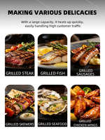 Grill électrique commercial pour la cuisson des steaks, grill à pierres volcaniques pour cuisines et restaurants