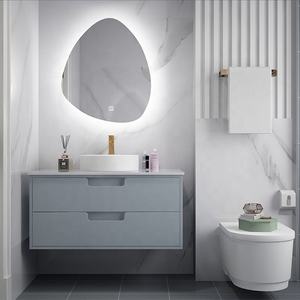 <span class=keywords><strong>Armoire</strong></span> de salle de bain bleue Double évier de luxe moderne <span class=keywords><strong>avec</strong></span> <span class=keywords><strong>miroir</strong></span> Led - Product Image 2