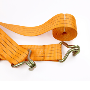 超耐久性 4 in 10トン ヘビーデューティー ラチェット式タイダウンストラップ ダブルJフック付き - Product Image 4