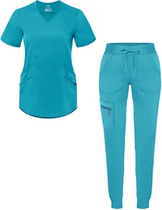 Hochwertige Krankenhaus uniformen Großhandel Tops und Hosen Medical Women Nursing Scrubs Uniformen Sets