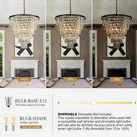 Luminaires suspendus ronds de luxe pour escalier et plafond, lustres en cristal pour hall d'entrée, anneaux LED