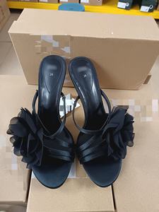 QuiteS, accesorio Floral grande amarillo claro, tacones delgados puntiagudos, moda de talla grande para mujer, zapatos de boda, <span class=keywords><strong>Sandalias</strong></span> de tacón Za - Product Image 6