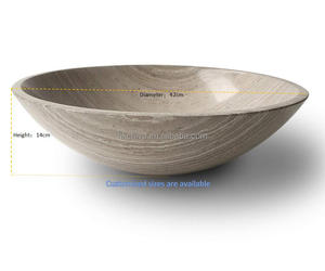 Black and White Marble Inlay Mosaic Round Bowl Vessel Sink Stone Vanities Sanitary Ware Wash <b>Basin</b> - Product Image 5