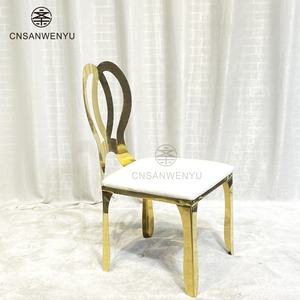 Meubles de salle à manger d'hôtel prix bon marché Restaurant chaise en acier inoxydable chaises de banquet élégantes d'hôtel - Product Image 4