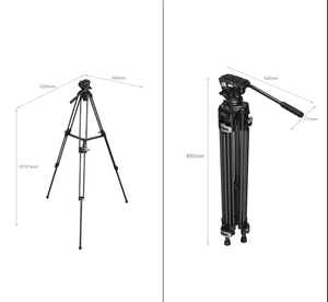 <span class=keywords><strong>SmallRig</strong></span> trípode de cabeza fluida de alta resistencia de aleación de aluminio AD-01 3751B para videocámara/soporte de cámara DSLR trípode de vídeo profesional - Product Image 5