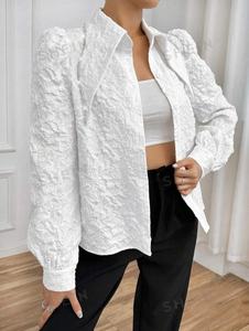 Detailing Jacquard Fabrics for Making Tween Girl Slim Fit Gorgeous <strong>Holiday</strong> Short Sleeve Dress With Square Neckline &amp; 3D Flower - Product Image 3