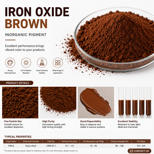 Oxyde de fer brun thermorésistant, colorant inorganique à haute résistance aux intempéries pour plastiques et teintures pour <span class=keywords><strong>bois</strong></span> - Product Image 2