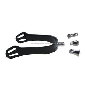 <span class=keywords><strong>Éperons</strong></span> de cheval en aluminium avec 4 tiges interchangeables, <span class=keywords><strong>éperons</strong></span> interchangeables en aluminium pour cheval, couleur noire - Product Image 1