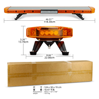 Barre lumineuse ultra-mince, nouvelle barre lumineuse LED ultra-fine haute puissance, barre lumineuse d'avertissement pour ambulance avec haut-parleur