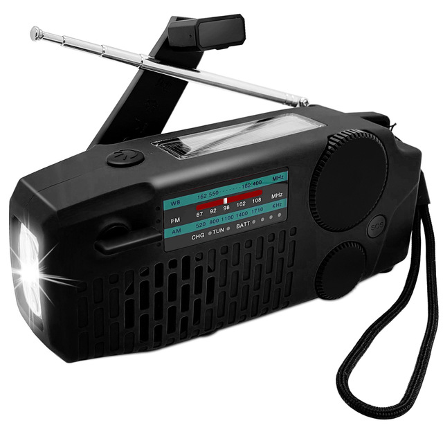 Popular Solar Hand Crank Power Generation Emergency Radio,solar Power Waterproof bluetooth Speakers,NOAA Radio Speaker