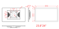 TC24-PC Pantalla Táctil Multicapacitiva de 1080P de 24 Pulgadas, Pantalla LED Comercial para Publicidad, Monitor de Pared