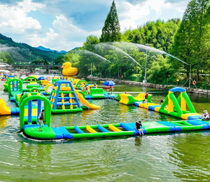 Parque Acuático Inflable con Obstáculos, Parque Acuático Flotante, Emocionante Aventura Acuática - Product Image 6
