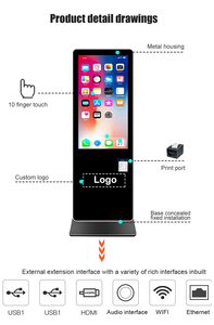 Kiosk Quảng Cáo 55 Inch Tầng Đứng Kỹ Thuật Số Biển Android LCD Màn Hình Quảng Cáo Totem Với Từ Xa Quản Lý Phần Mềm - Product Image 4