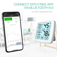 Hygromètre intelligent intérieur numérique domestique thermomètre jauge de température et d'humidité avec icône à 3 niveaux indique
