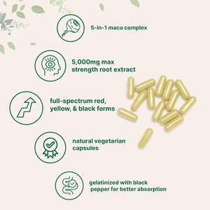 Cápsulas de extracto de raíz de Maca orgánica de Etiqueta Privada, OEM, ODM, ingredientes naturales, aumento de energía, mejora la inmunidad, hierbas para adultos - Product Image 3