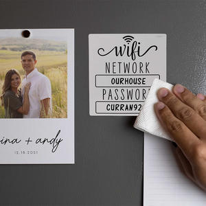 Aimant de réfrigérateur magnétique effaçable et réinscriptible pour mot de passe Wi-Fi, populaire à l'international, idéal pour la promotion - Product Image 5