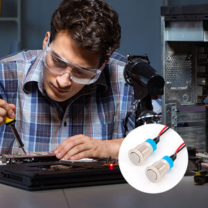 Paquete de <span class=keywords><strong>2</strong></span> interruptores de botón pulsador de acero inoxidable a prueba de agua de 12mm autoblocante 12V/230V IP67 1NO electrónico para campanas de coche de electrodomésticos - Product Image 4