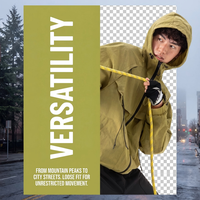Veste softshell unisexe longue, imperméable, respirante, à séchage rapide, avec fermeture éclair, capuche montante, coupe-vent, en cuir PU double face, imprimé 3D