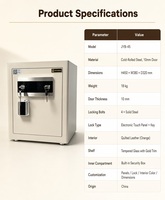 Caja Fuerte Electrónica con Pantalla LCD, Teclado Digital de Acero, Contraseña y Llave de Emergencia para Hotel u Oficina