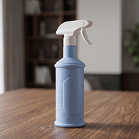 Bouteille pulvérisateur à gâchette en PEHD de 550 ml, motif floral en relief, nettoyant pour surfaces, détachant pour saletés tenaces et encre, couleur personnalisée, OEM