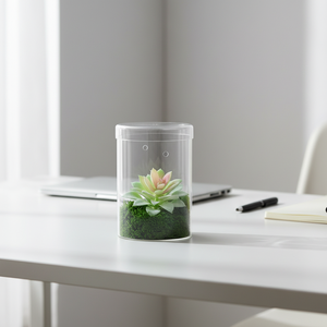 Terrario in Vetro Trasparente 10*14,5cm <span class=keywords><strong>con</strong></span> Coperchio in Vetro per <span class=keywords><strong>Piante</strong></span> Succulente e Fiori, Decorazione da Tavolo per la Casa - Product Image 5