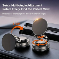 Nouveau support de téléphone portable et de système de navigation par satellite magnétique en métal pour console centrale de voiture, design créatif pour la maison
