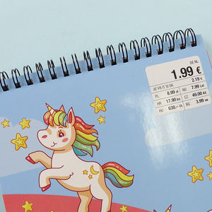 Çocuklar tam renkli baskı etkinlik kitabı gökkuşağı ünikorn Spiral boyama kitap çıkartmalar - Product Image 5