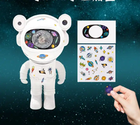 Projecteur Astronaute Lampe Musicales avec Haut-parleur, Veilleuse Plafond Étoiles Lune Nébuleuse, Minuteur LED, Projecteur Galaxie Astronaute