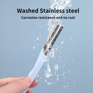 Rasoir à <span class=keywords><strong>sourcils</strong></span> permanent en acier inoxydable LMLTOP, lame carrée, non pliable, outil de dermaplaning pour une épilation faciale efficace - Product Image 4